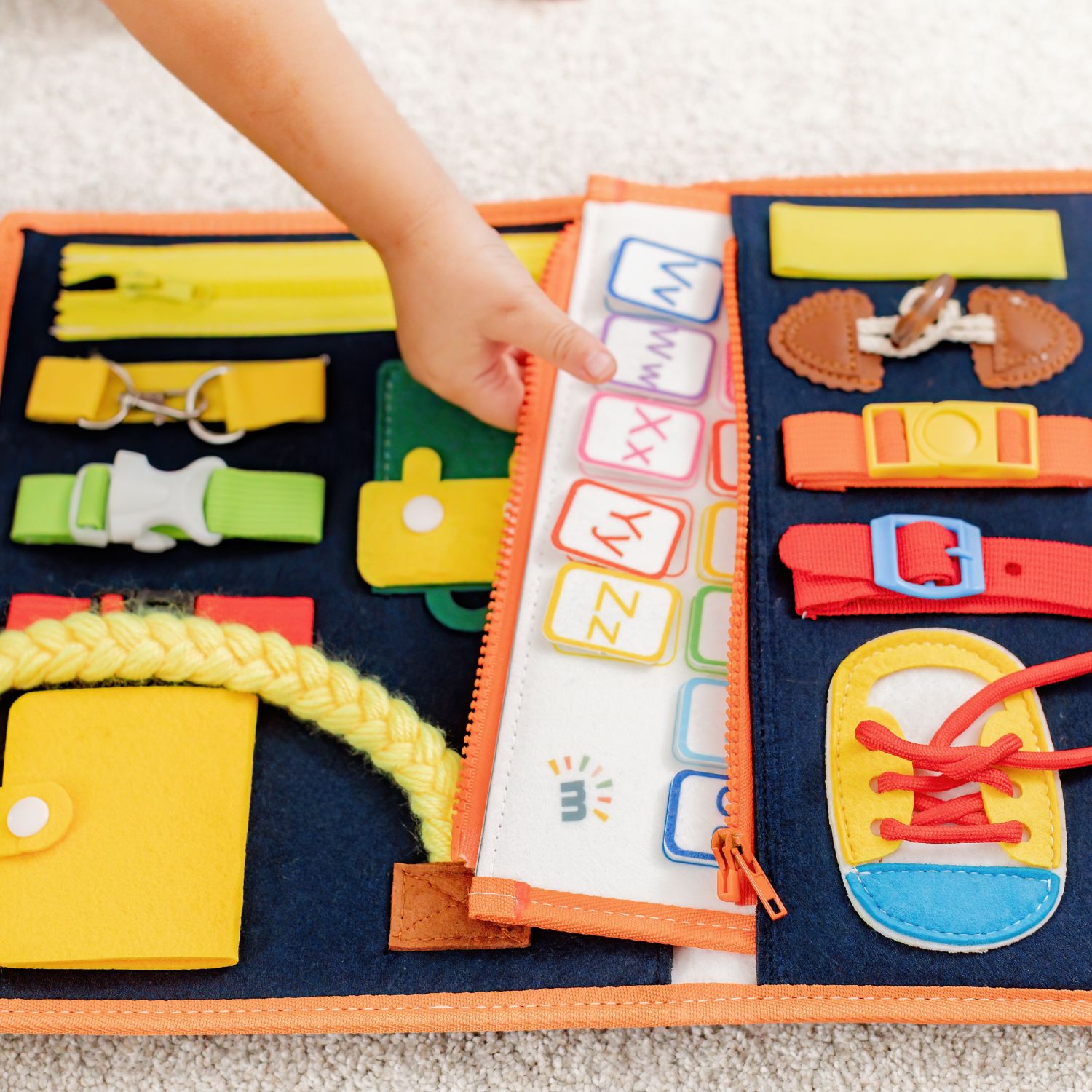 Milleli Busy board for toddlers- travel toys and educational gifts for toddler boys and girls