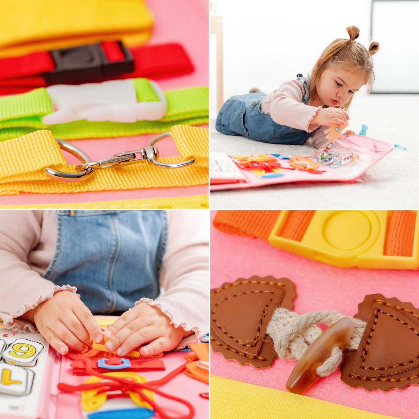 Milleli Busy board for toddlers- travel toys and educational birthday gifts for toddler girls and boys