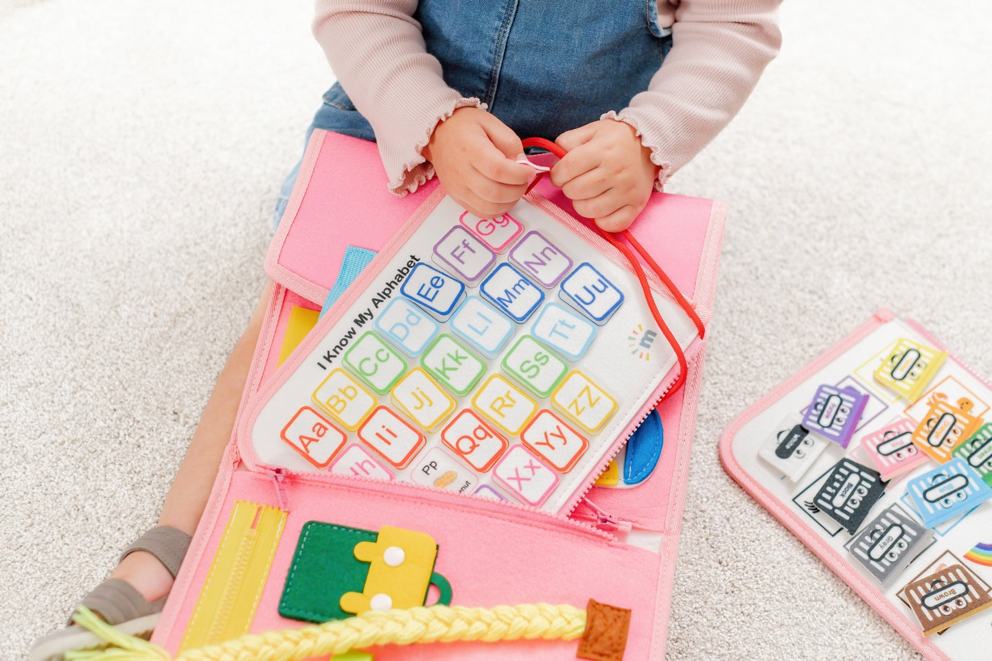 Milleli Busy board for toddlers- travel toys and educational gifts for toddler girls and boys